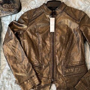 WHBM  Gold Coated foil  band jacket-